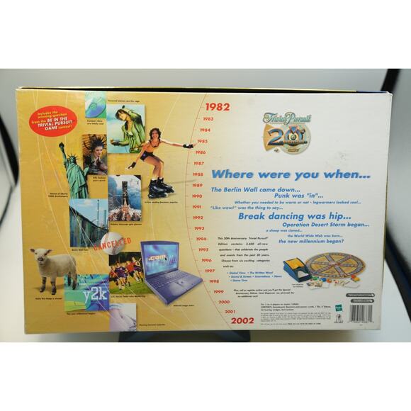 Trivial Pursuit 20th Anniversary Edition 2002 Hasbro Board Game - Complete - Picture 2 of 2